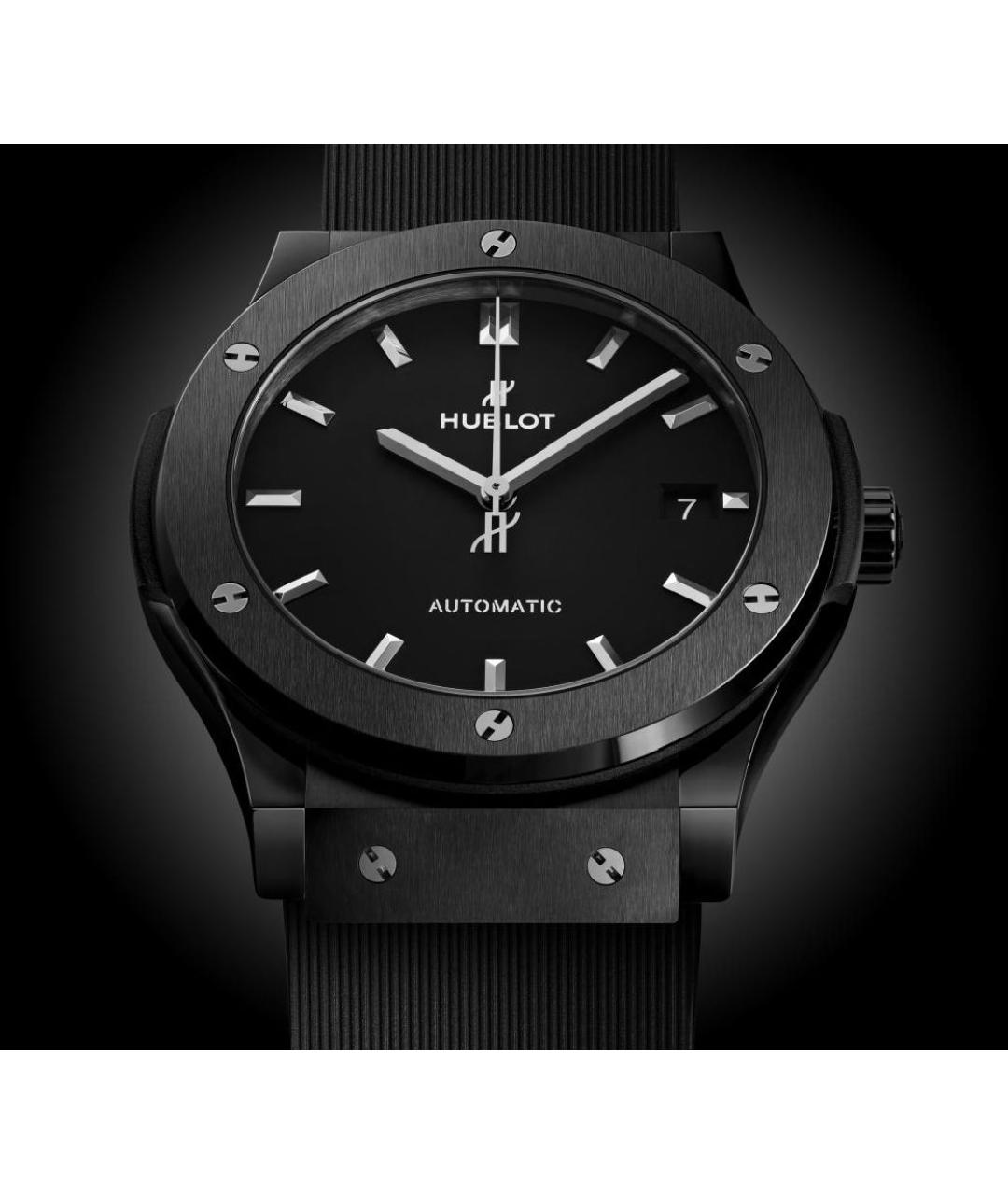 HUBLOT Черные керамические часы, фото 3