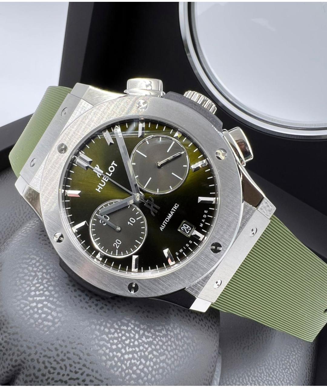 HUBLOT Зеленые часы, фото 4
