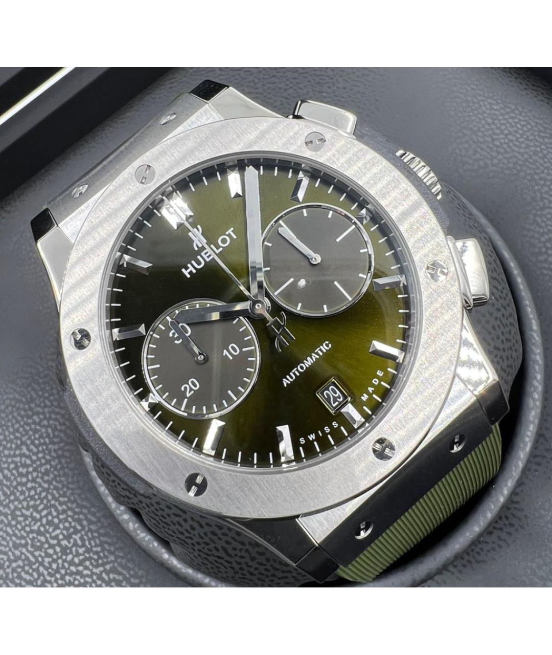 HUBLOT Зеленые часы, фото 3