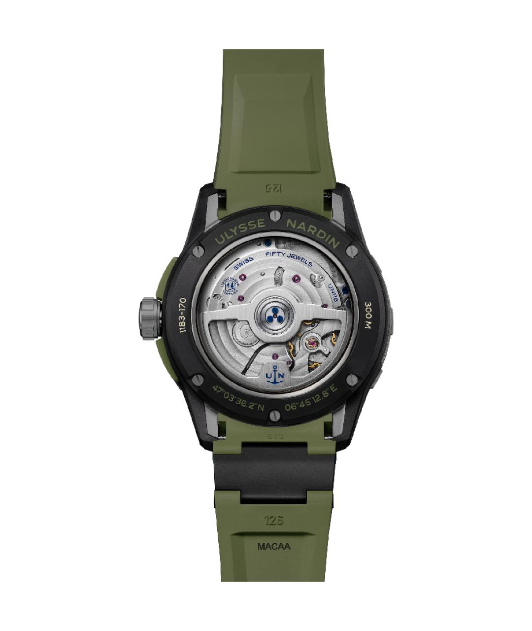 Ulysse Nardin Зеленые часы, фото 3