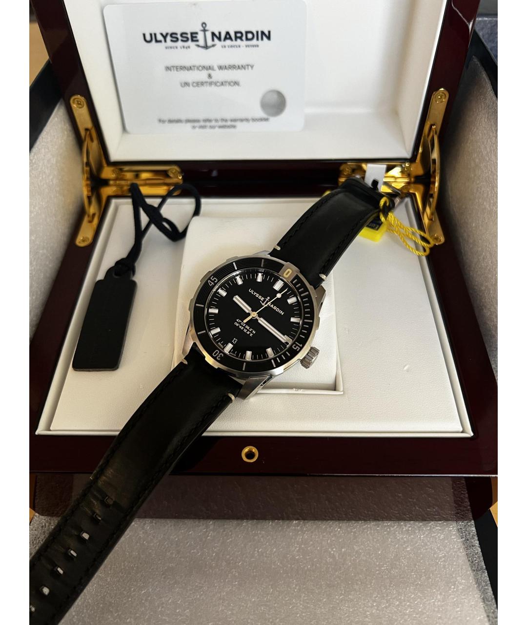 Ulysse Nardin Черные часы, фото 3
