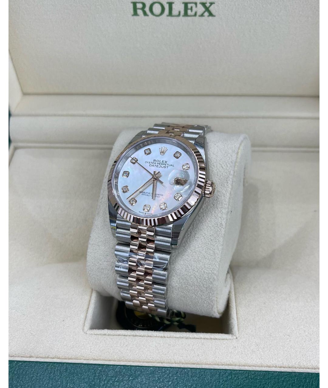 ROLEX Серые часы из розового золота, фото 8