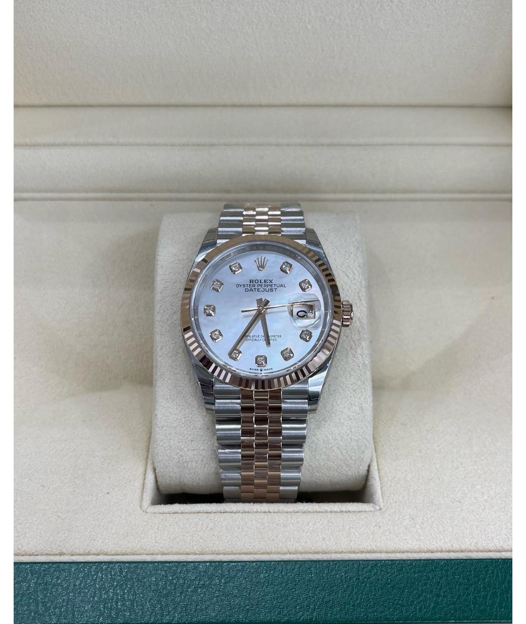 ROLEX Серые часы из розового золота, фото 6