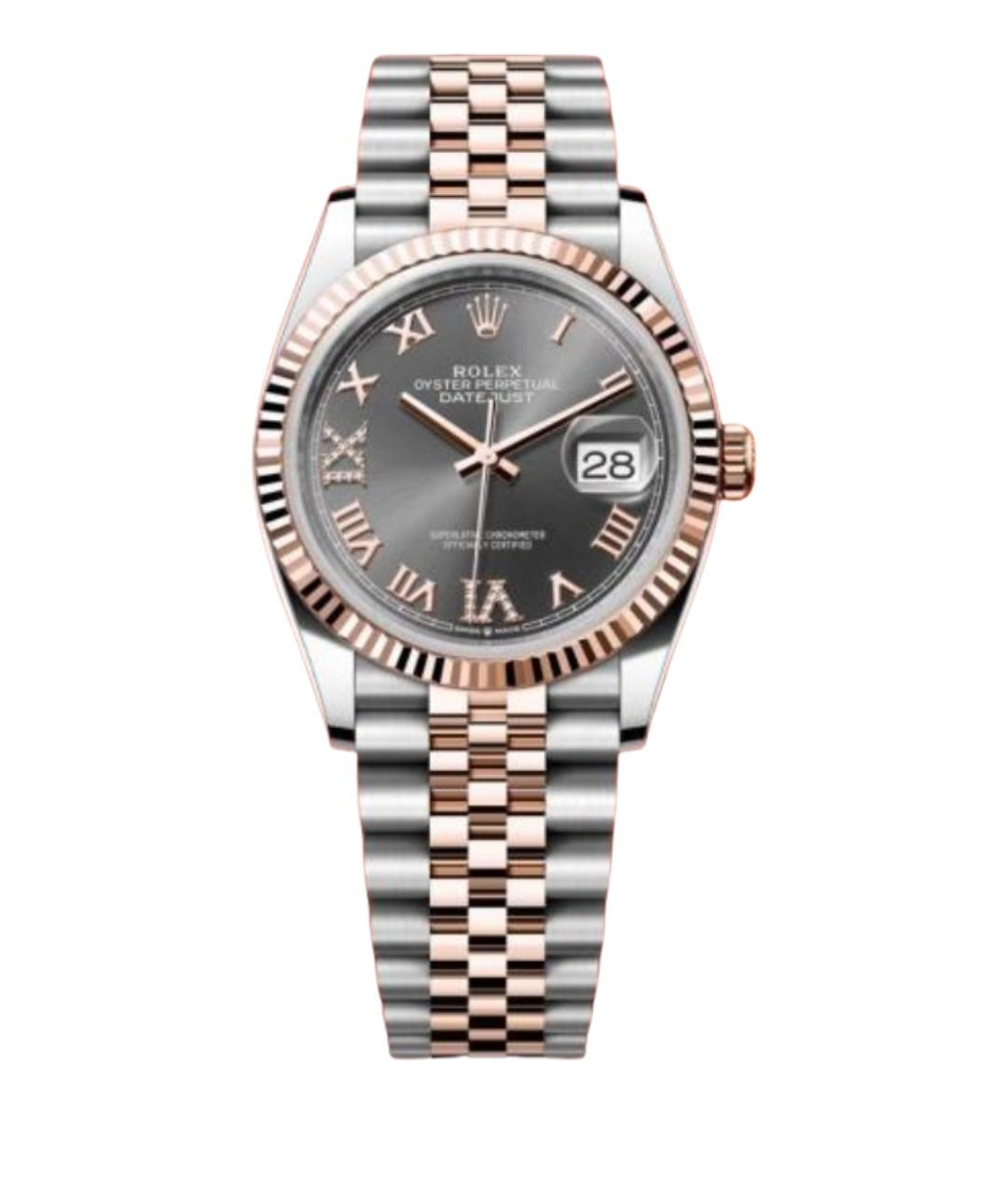 ROLEX Серые часы из розового золота, фото 1