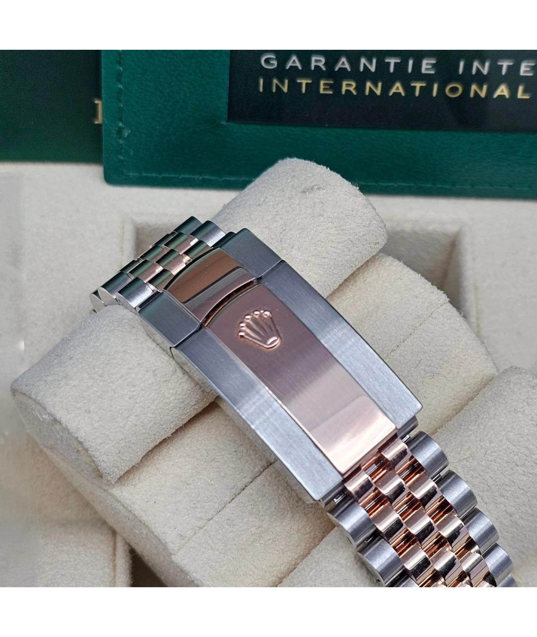 ROLEX Серые часы из розового золота, фото 6
