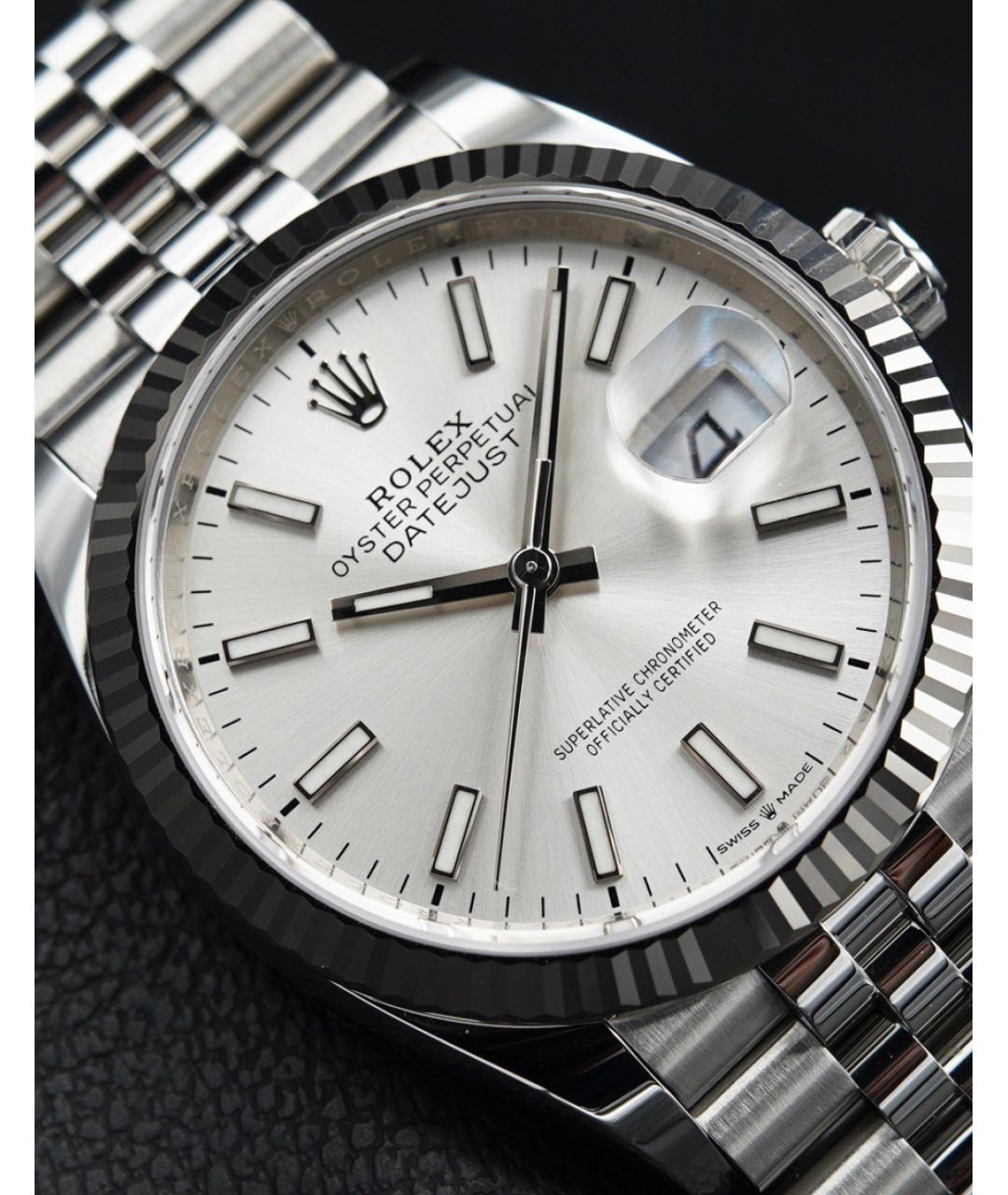 ROLEX Серые часы из белого золота, фото 3