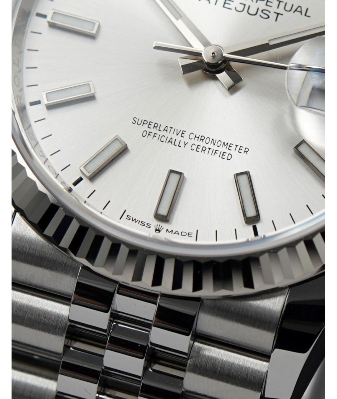 ROLEX Серые часы из белого золота, фото 4
