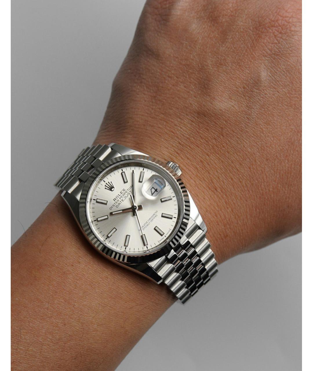 ROLEX Серые часы из белого золота, фото 7