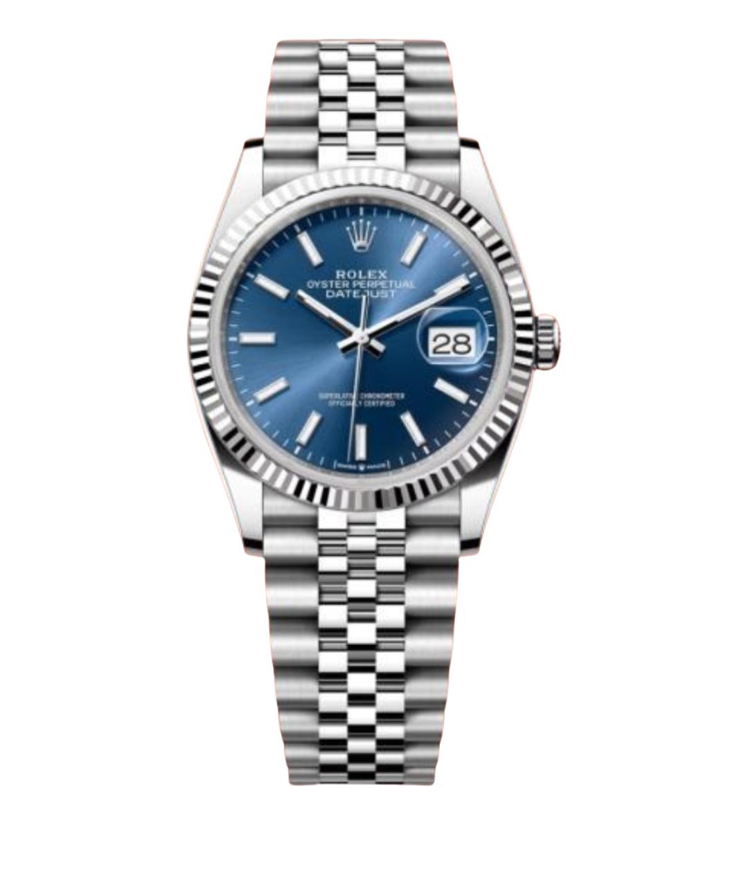 ROLEX Синие часы из белого золота, фото 1