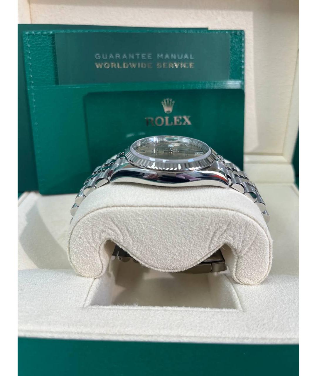 ROLEX Розовые часы из белого золота, фото 5