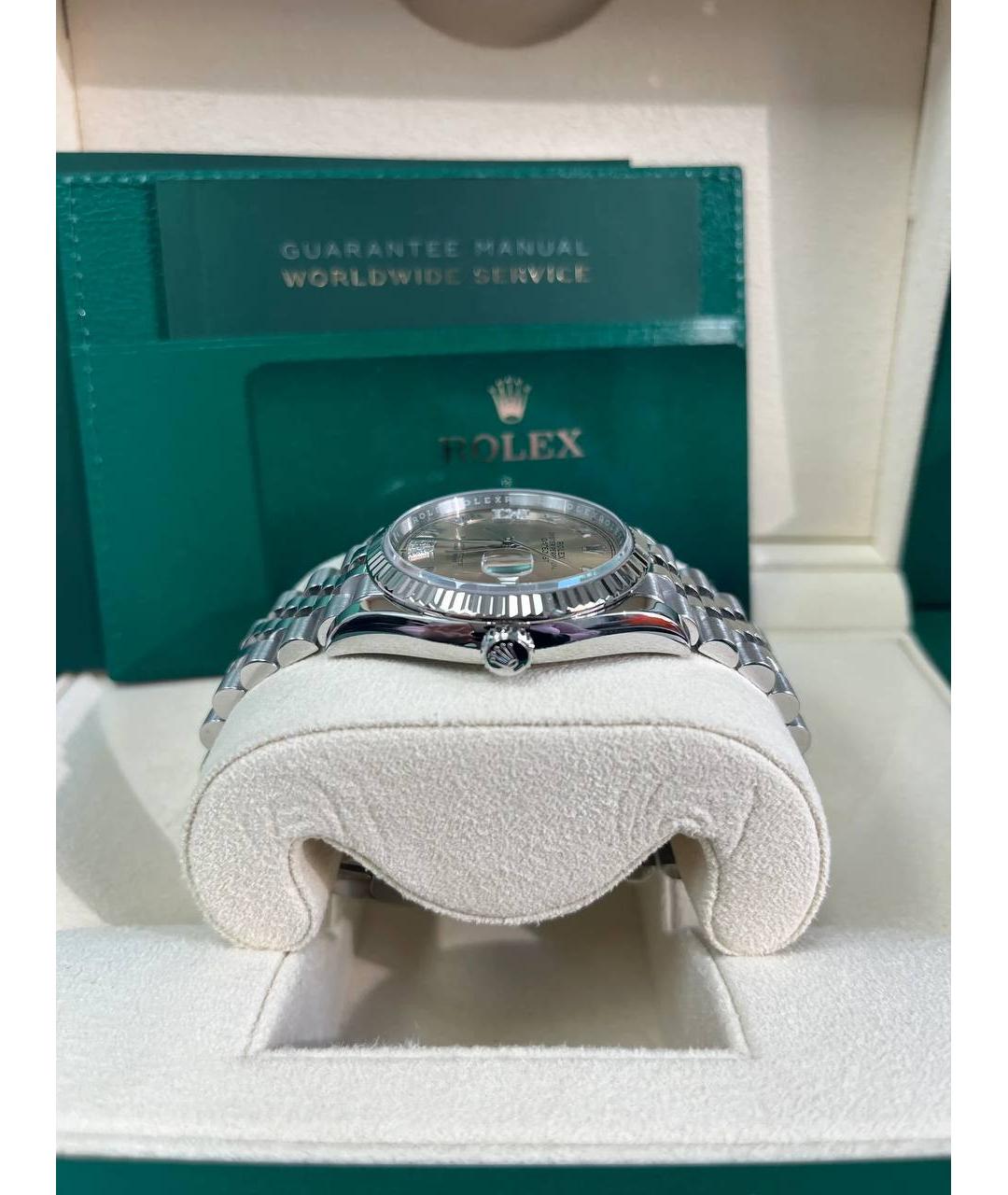 ROLEX Розовые часы из белого золота, фото 7