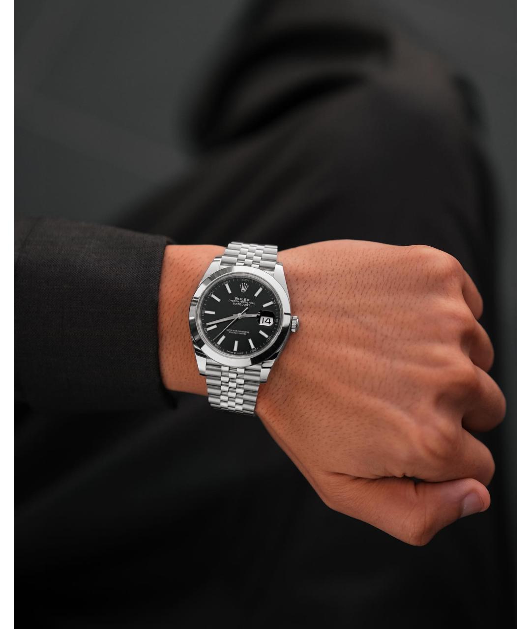 ROLEX Черные часы, фото 8