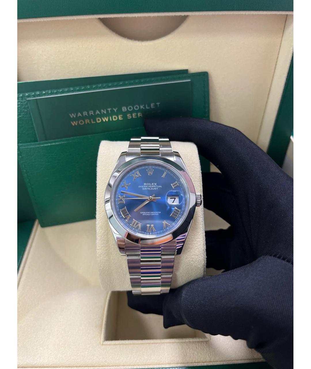 ROLEX Синие часы, фото 5