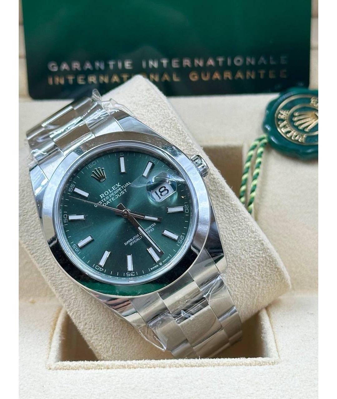 ROLEX Зеленые часы, фото 4