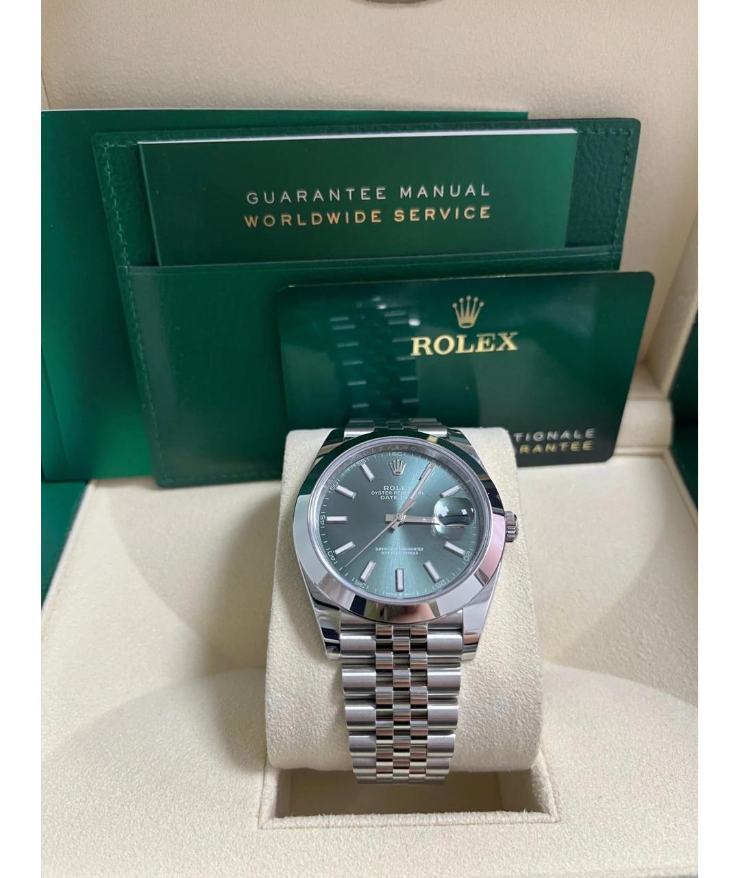 ROLEX Зеленые часы, фото 5