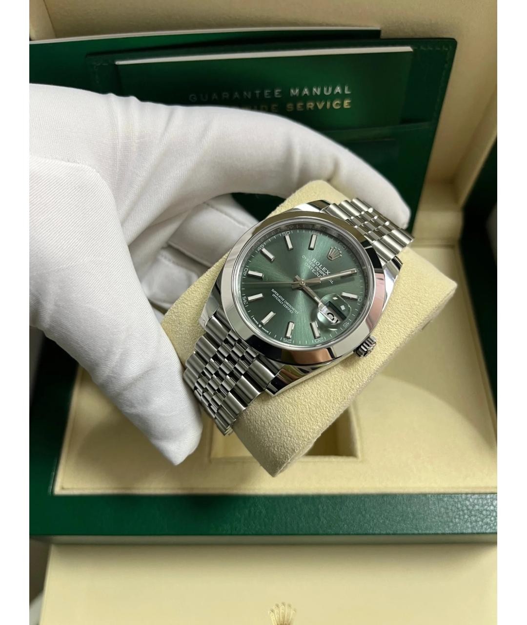 ROLEX Зеленые часы, фото 7