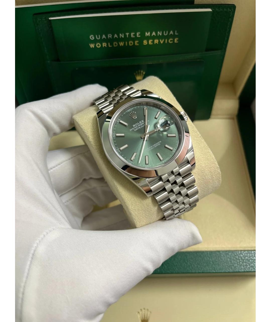 ROLEX Зеленые часы, фото 4
