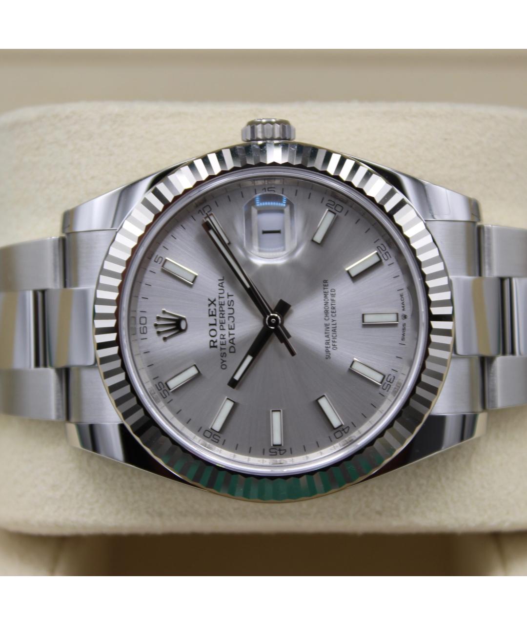 ROLEX Серые часы из белого золота, фото 3