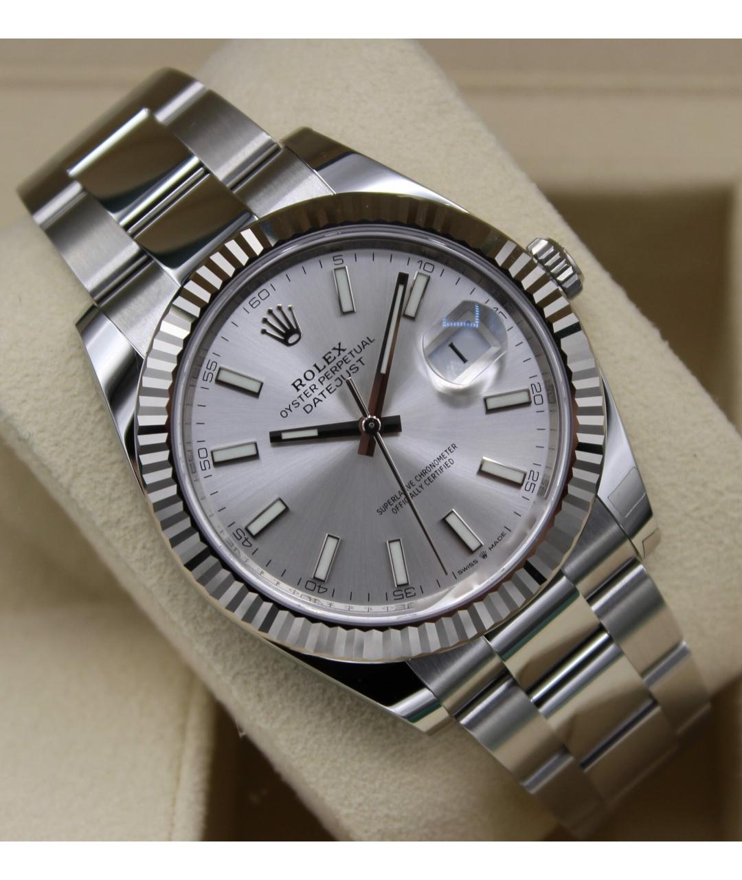 ROLEX Серые часы из белого золота, фото 2