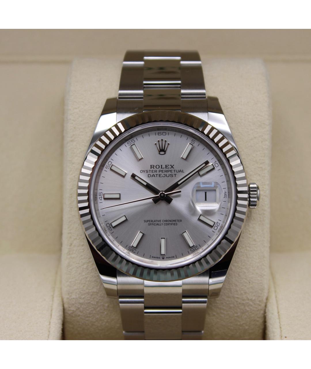 ROLEX Серые часы из белого золота, фото 6