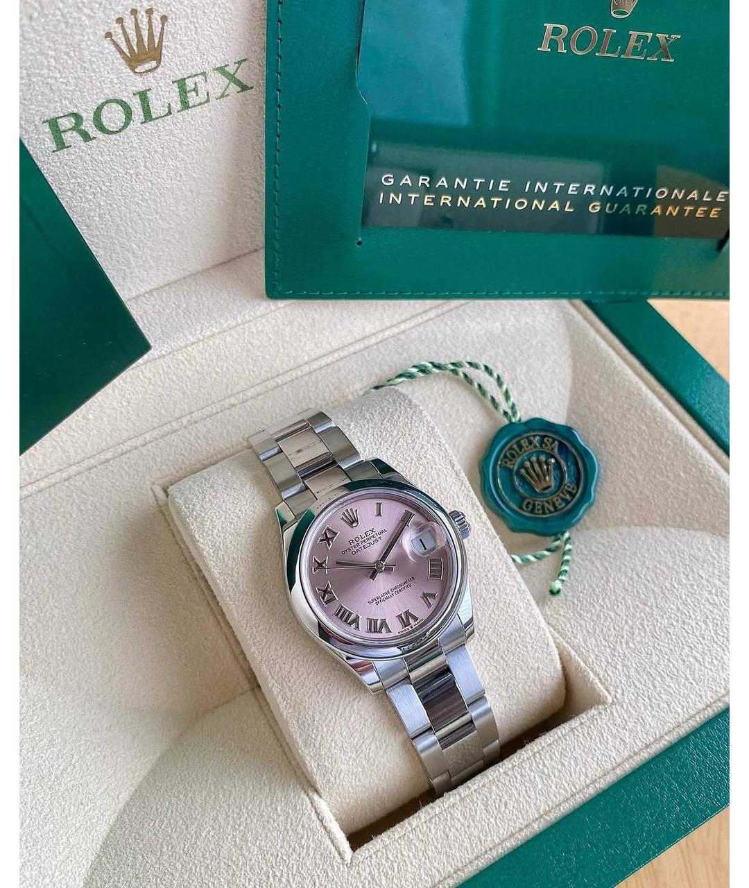 ROLEX Розовые часы, фото 5