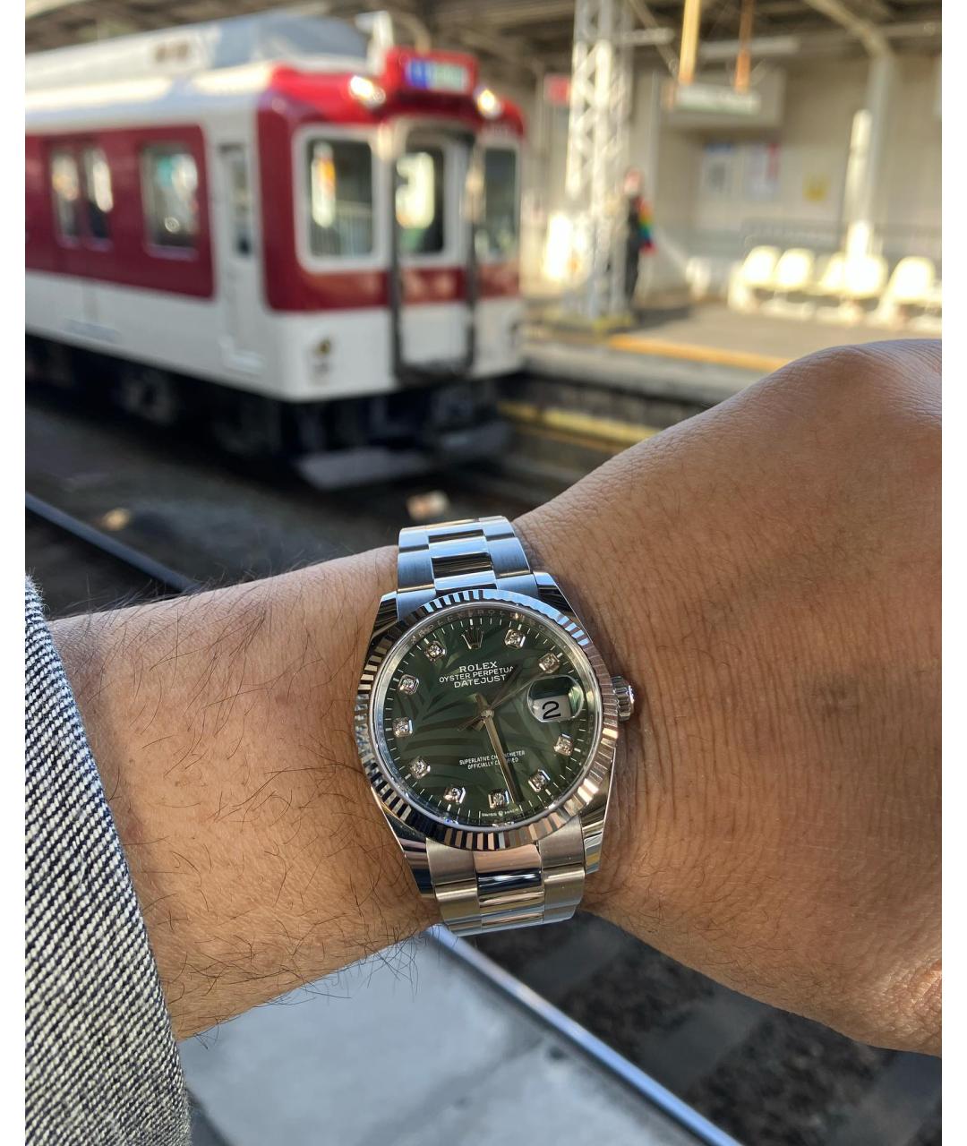 ROLEX Зеленые часы, фото 2