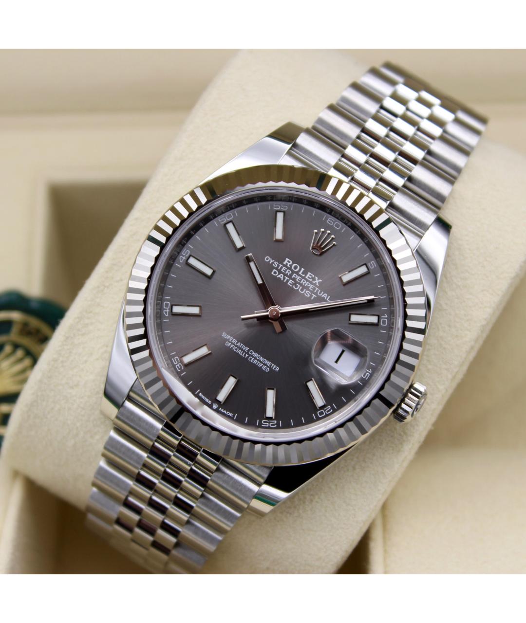 ROLEX Серые часы из белого золота, фото 2