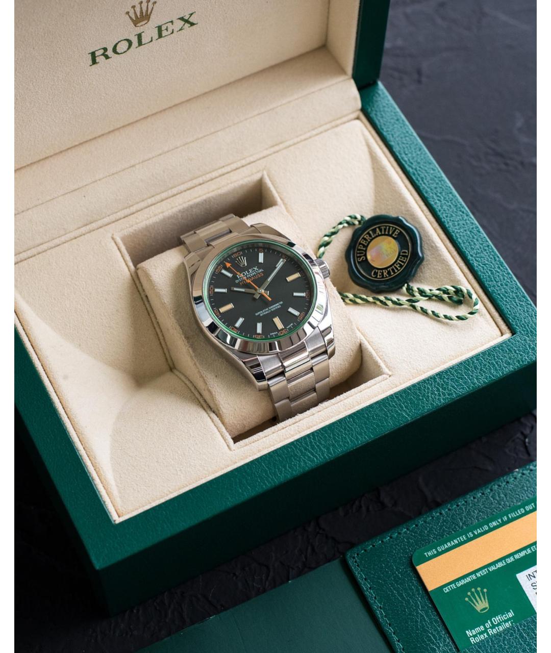 ROLEX Черные часы, фото 2