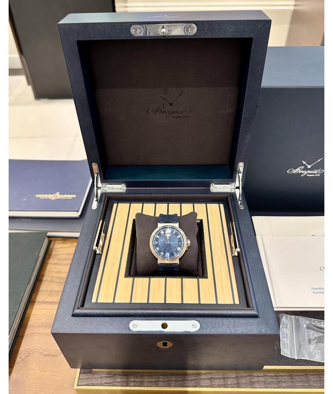 Breguet Синие часы из белого золота, фото 3
