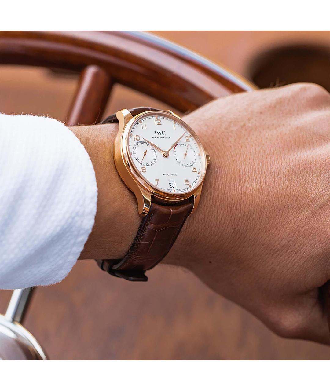 IWC Белые часы из розового золота, фото 2