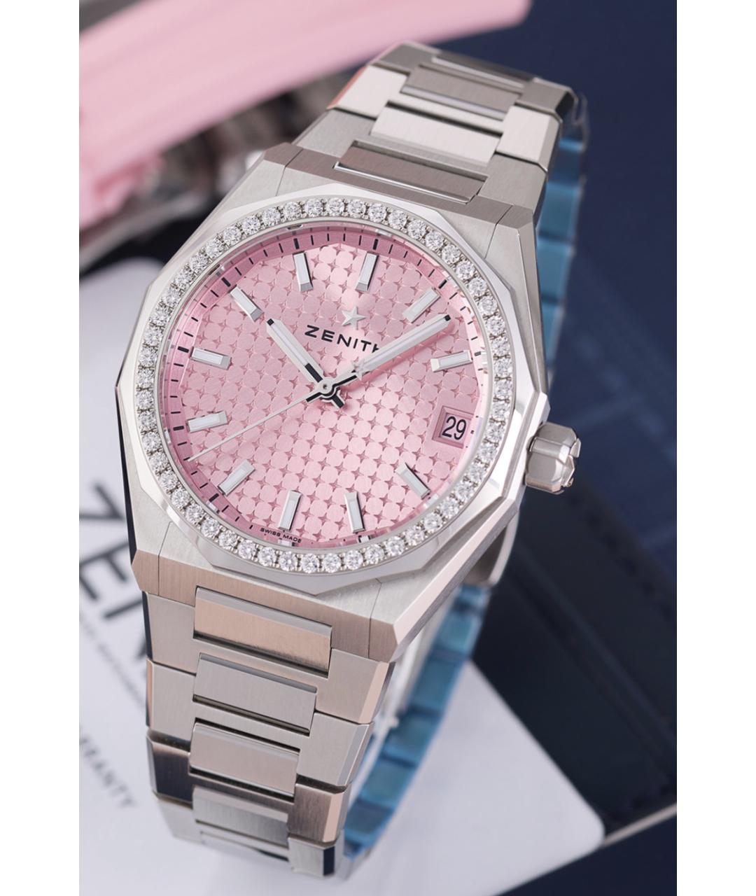 ZENITH Розовые часы, фото 2