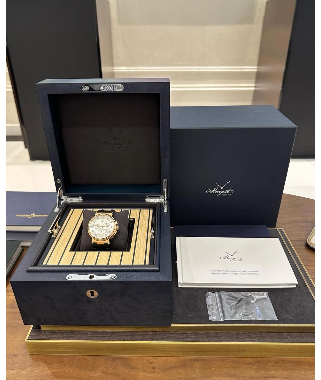 Breguet Серые часы из розового золота, фото 4