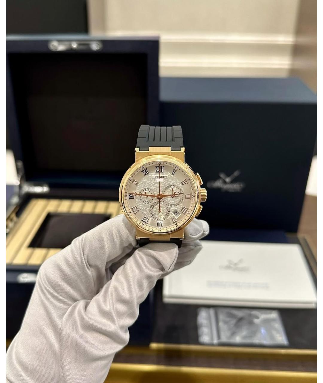 Breguet Серые часы из розового золота, фото 2