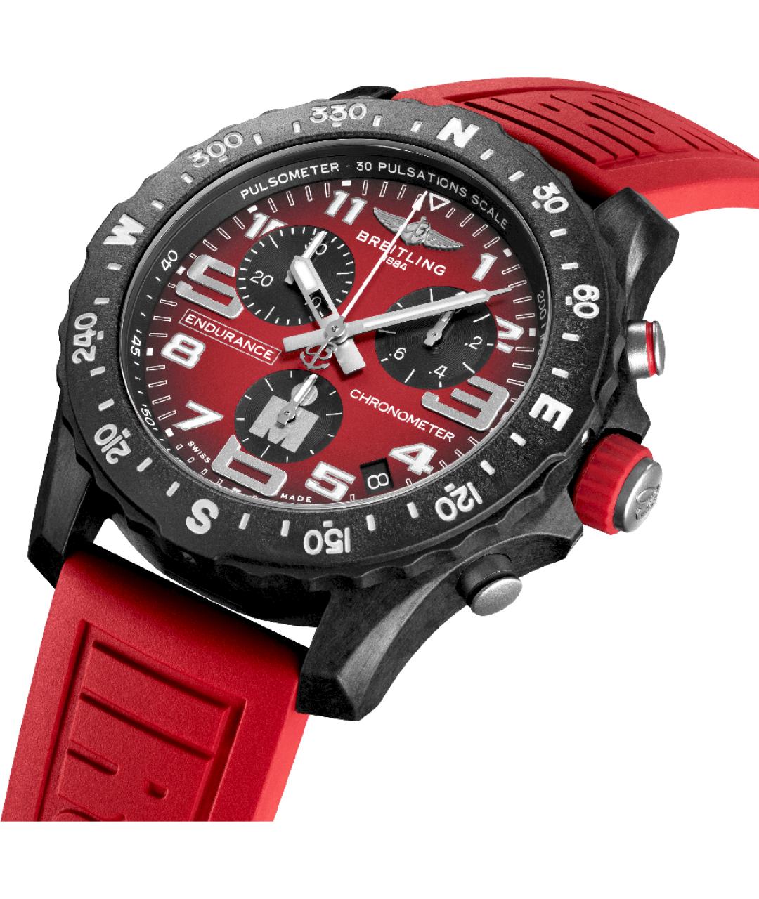 BREITLING Красные карбоновые часы, фото 2