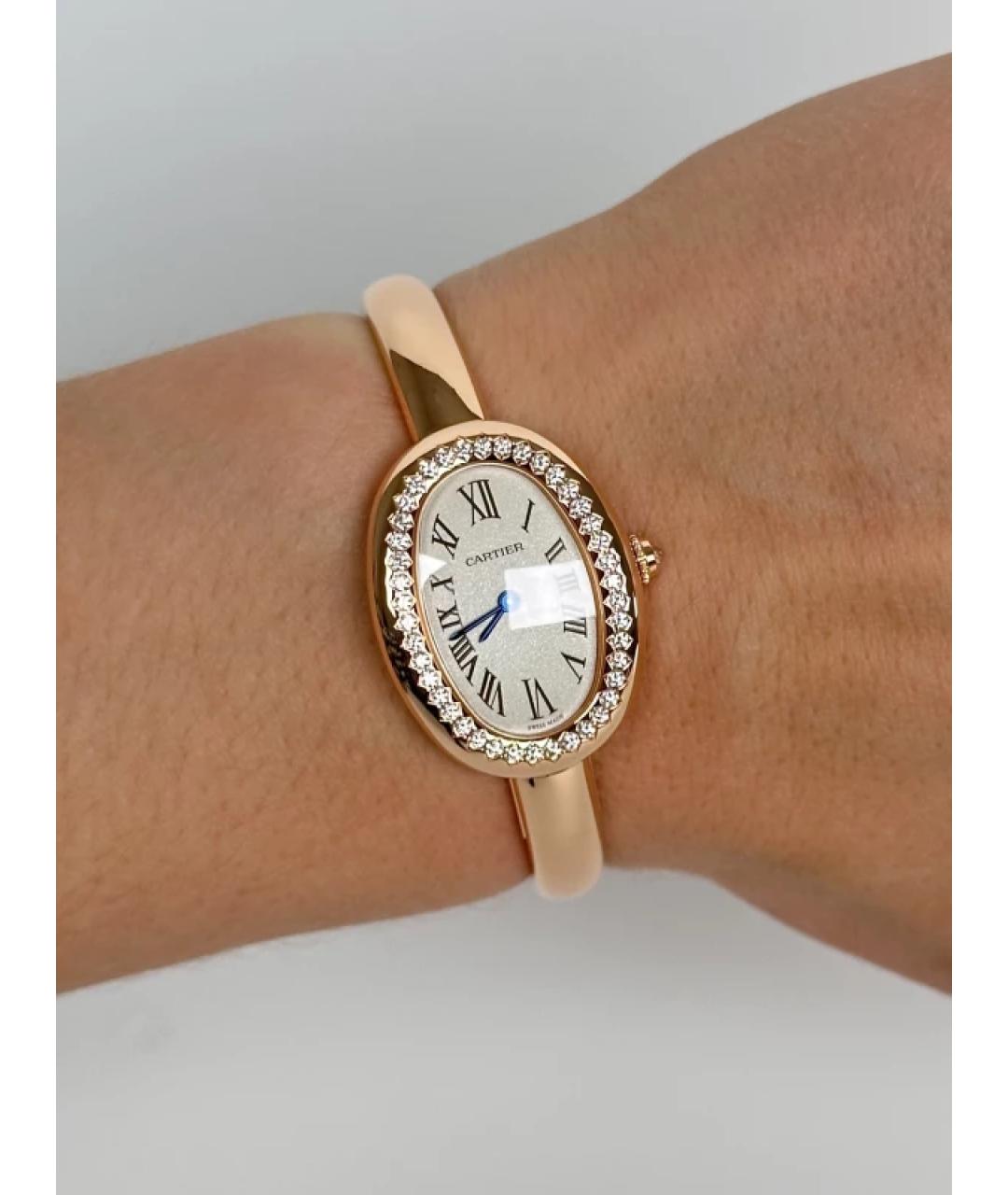 CARTIER Бежевые часы из розового золота, фото 6