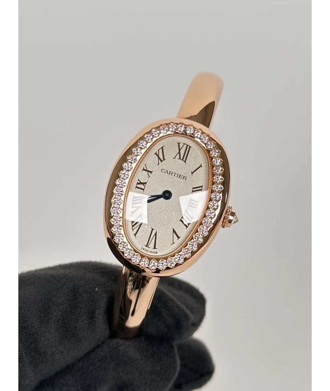 CARTIER Бежевые часы из розового золота, фото 4