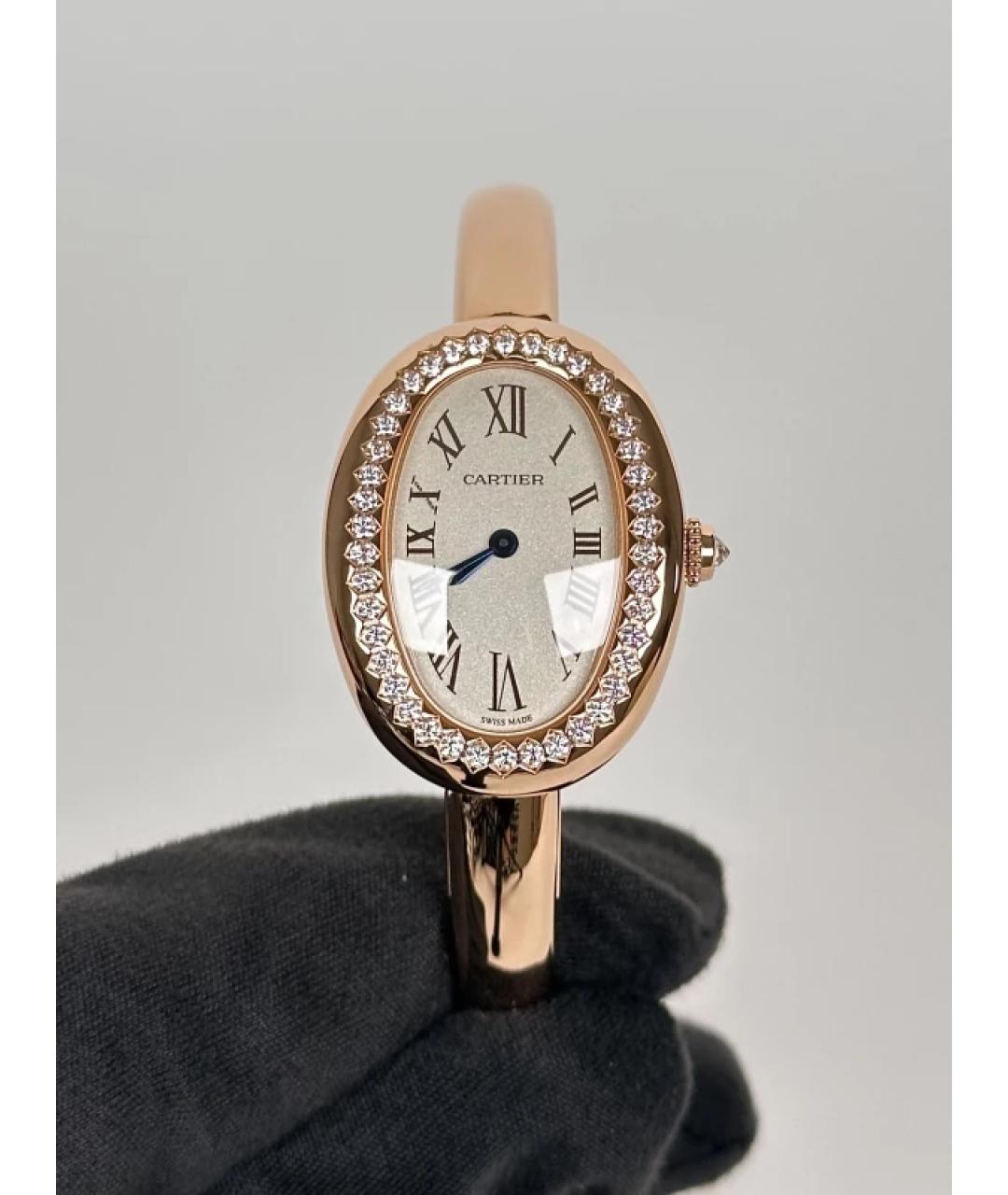 CARTIER Бежевые часы из розового золота, фото 3