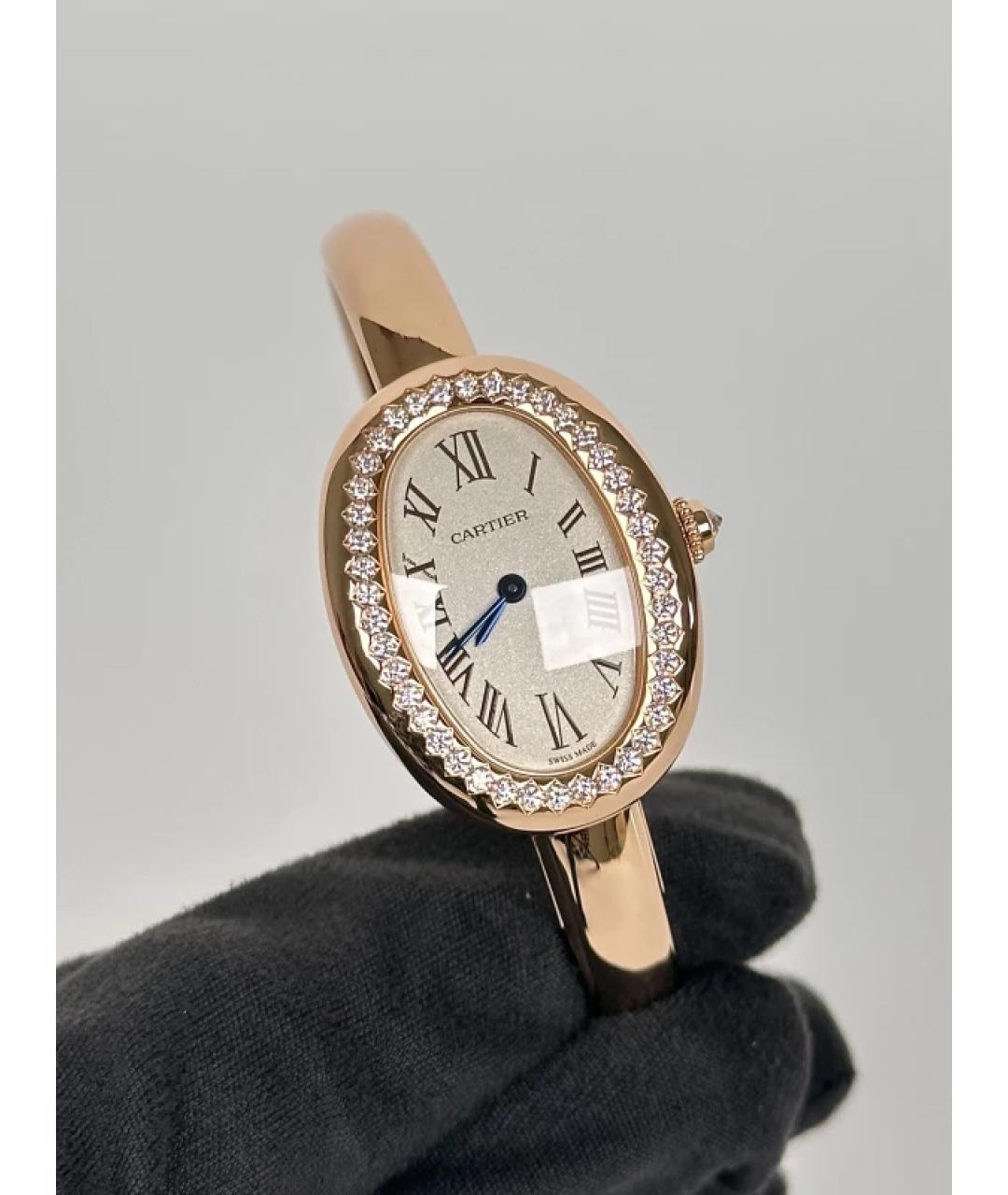 CARTIER Бежевые часы из розового золота, фото 5