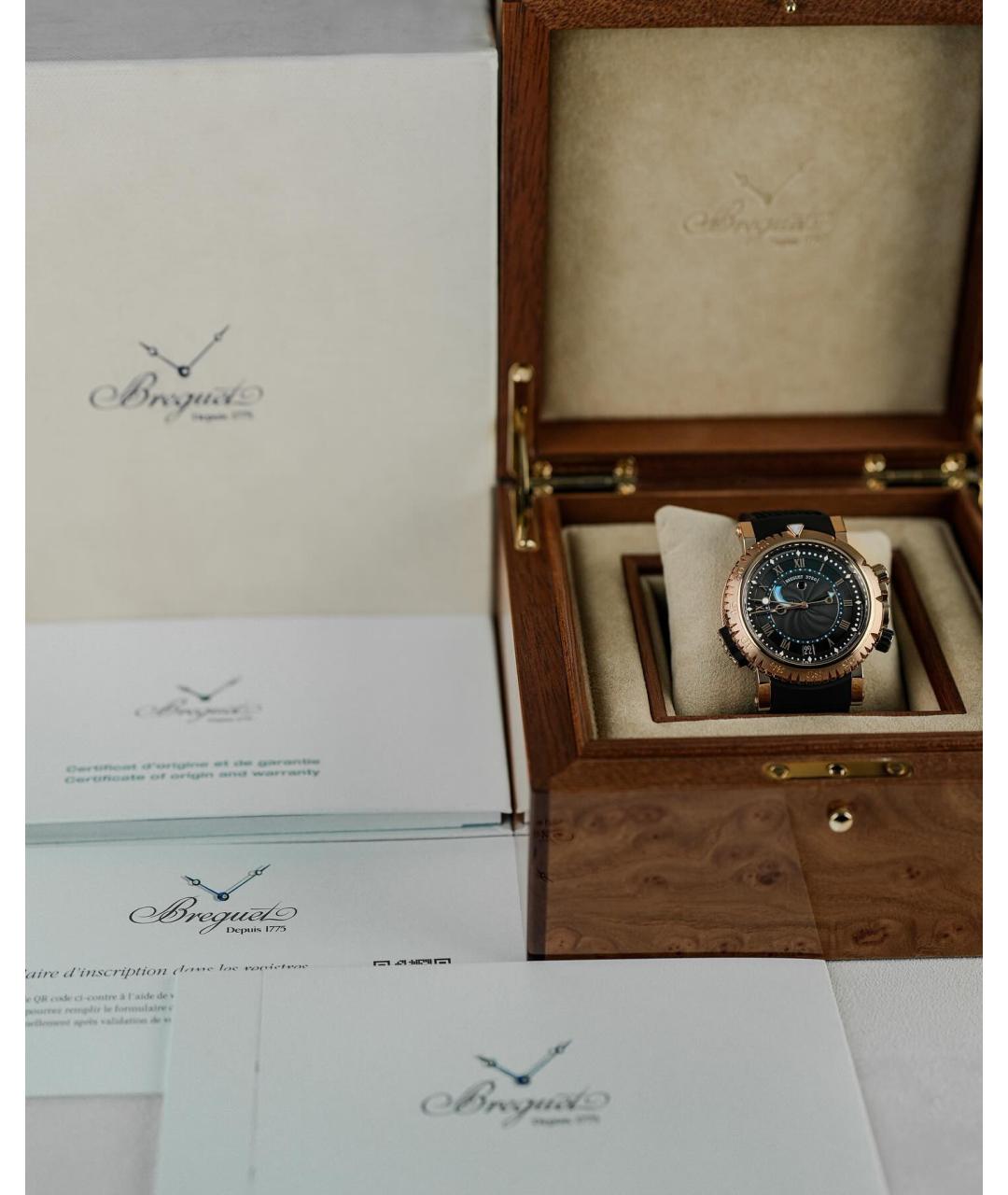 Breguet Черные часы из розового золота, фото 5