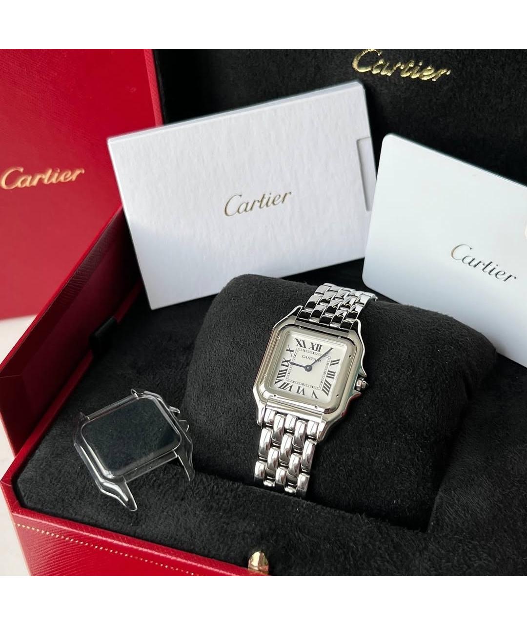 CARTIER Белые часы, фото 4