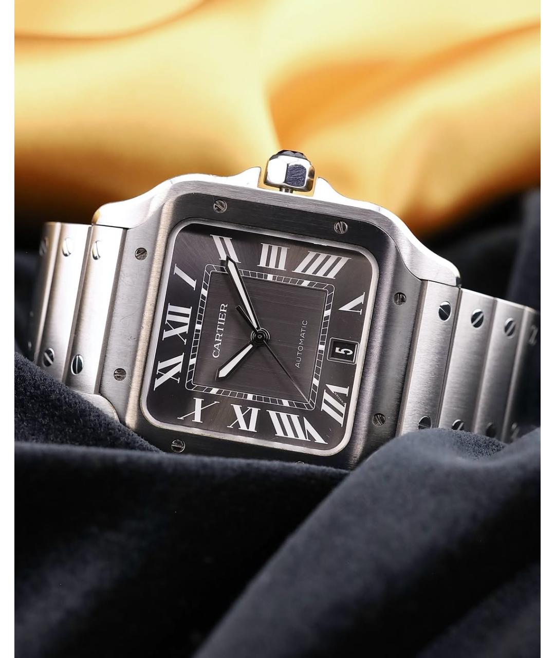 CARTIER Серые часы, фото 4
