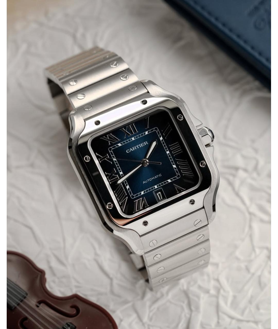 CARTIER Синие часы, фото 3