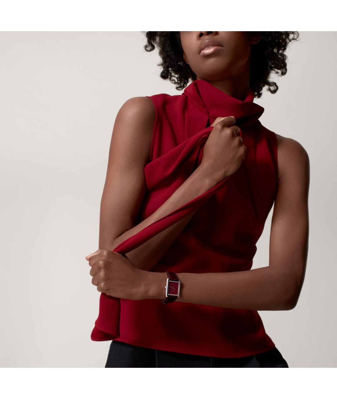 CARTIER Красные часы, фото 3