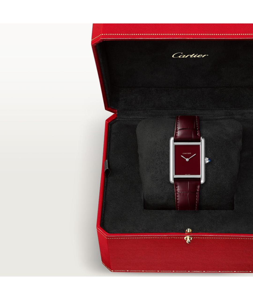 CARTIER Красные часы, фото 9