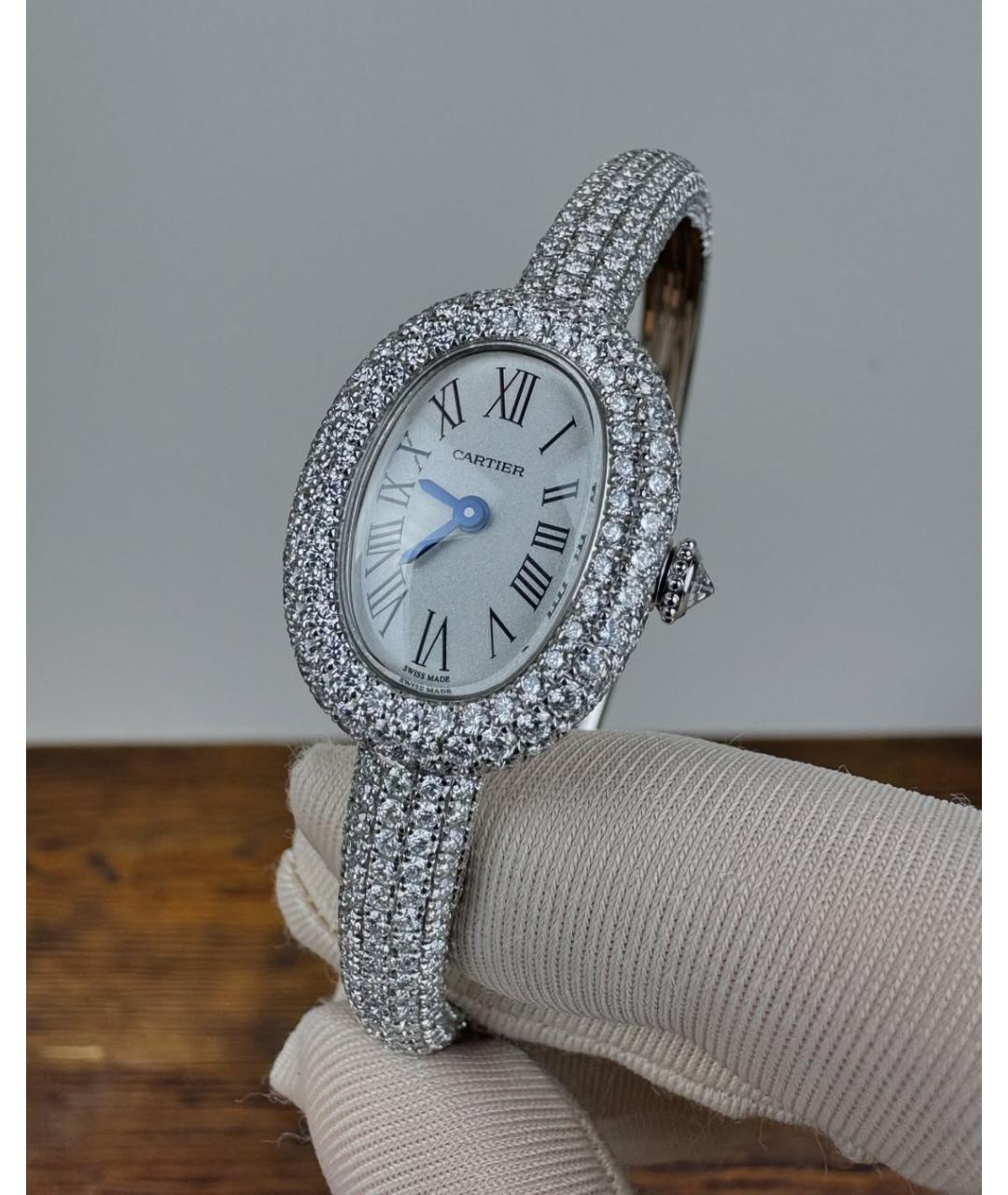 CARTIER Белые часы из белого золота, фото 3