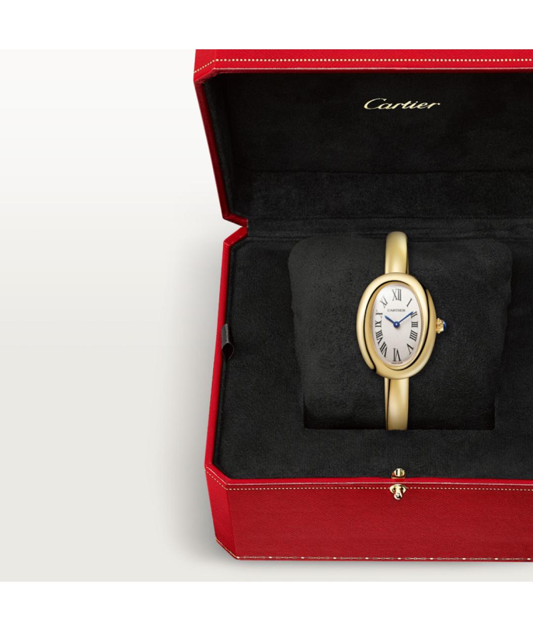 CARTIER Белые часы из желтого золота, фото 5