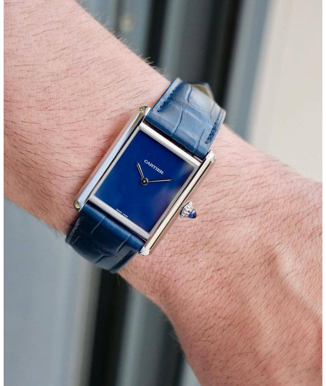 CARTIER Синие часы, фото 7