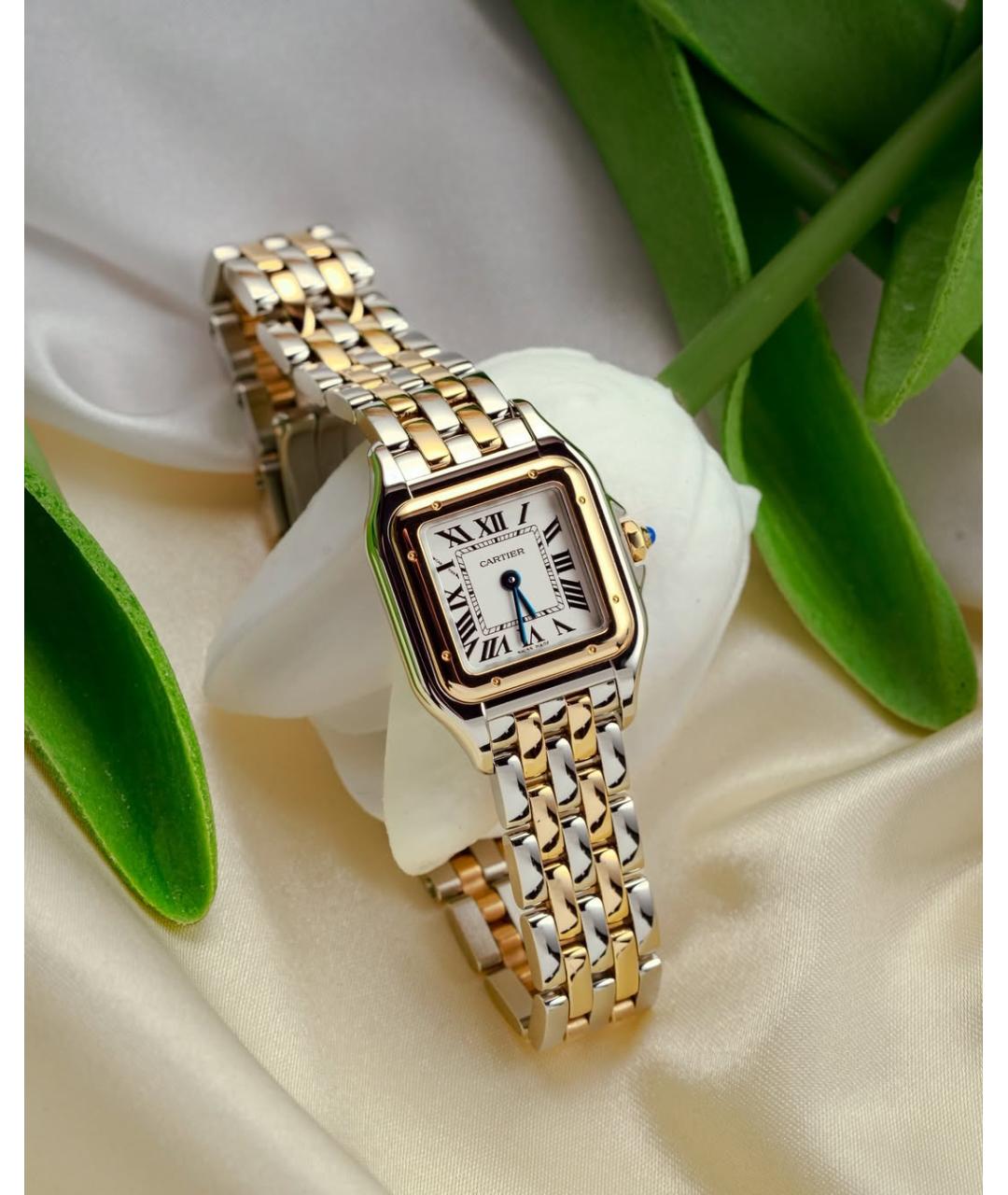CARTIER Белые часы из желтого золота, фото 3