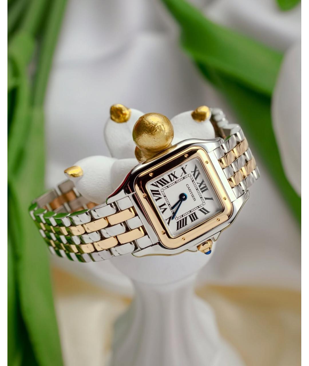 CARTIER Белые часы из желтого золота, фото 4