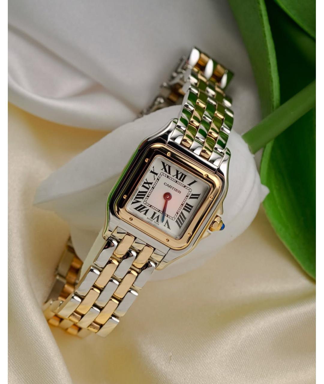 CARTIER Белые часы из желтого золота, фото 6